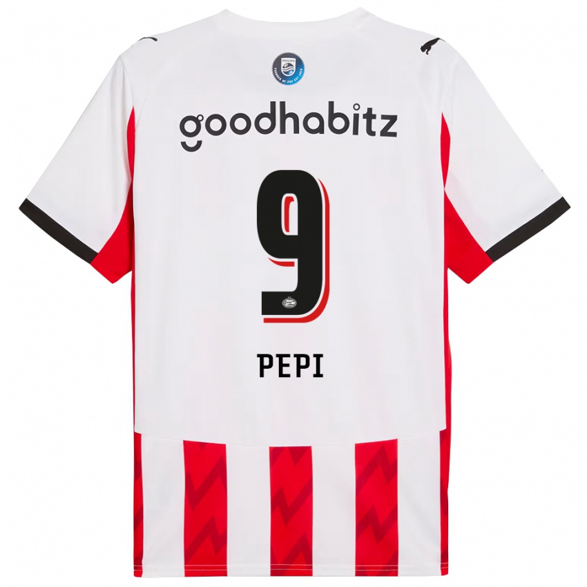 ילדים ריקרדו פפי #9 אדום לבן ג'רזי ביתית 2025/26 חולצה קצרה