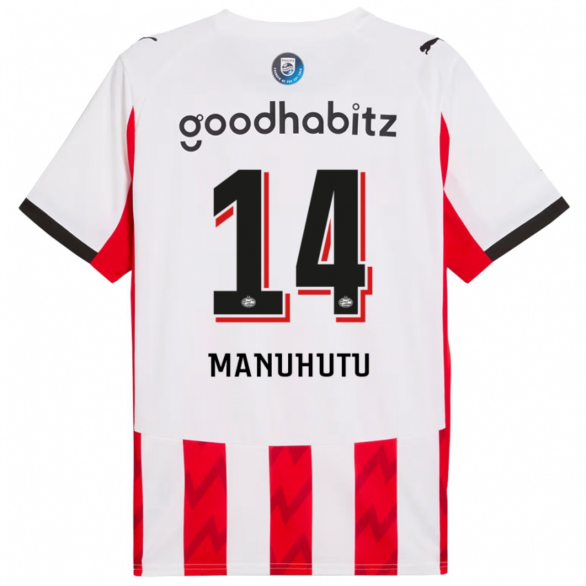 ילדים ריבאס מנוהוטו #14 אדום לבן ג'רזי ביתית 2025/26 חולצה קצרה