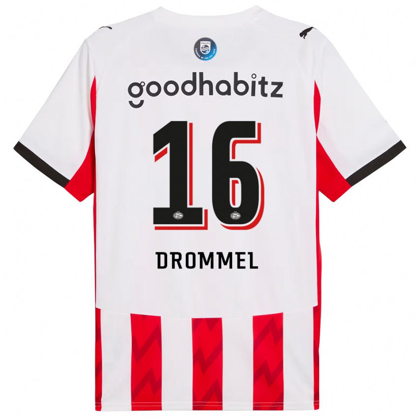 ילדים Joël Drommel #16 אדום לבן ג'רזי ביתית 2025/26 חולצה קצרה