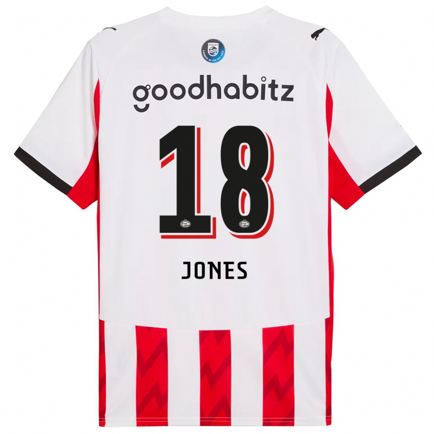 ילדים Austyn Jones #18 אדום לבן ג'רזי ביתית 2025/26 חולצה קצרה