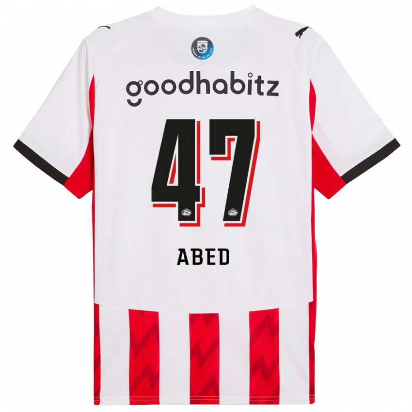 ילדים תאי עבד #47 אדום לבן ג'רזי ביתית 2025/26 חולצה קצרה