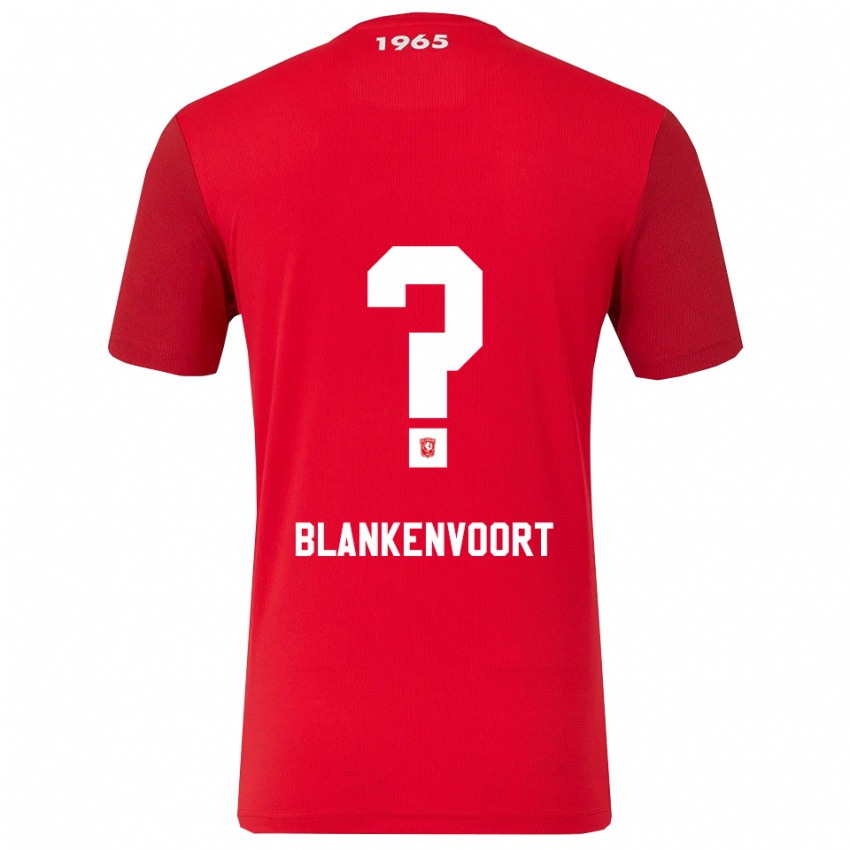 ילדים Rens Blankenvoort #0 אדום לבן ג'רזי ביתית 2025/26 חולצה קצרה