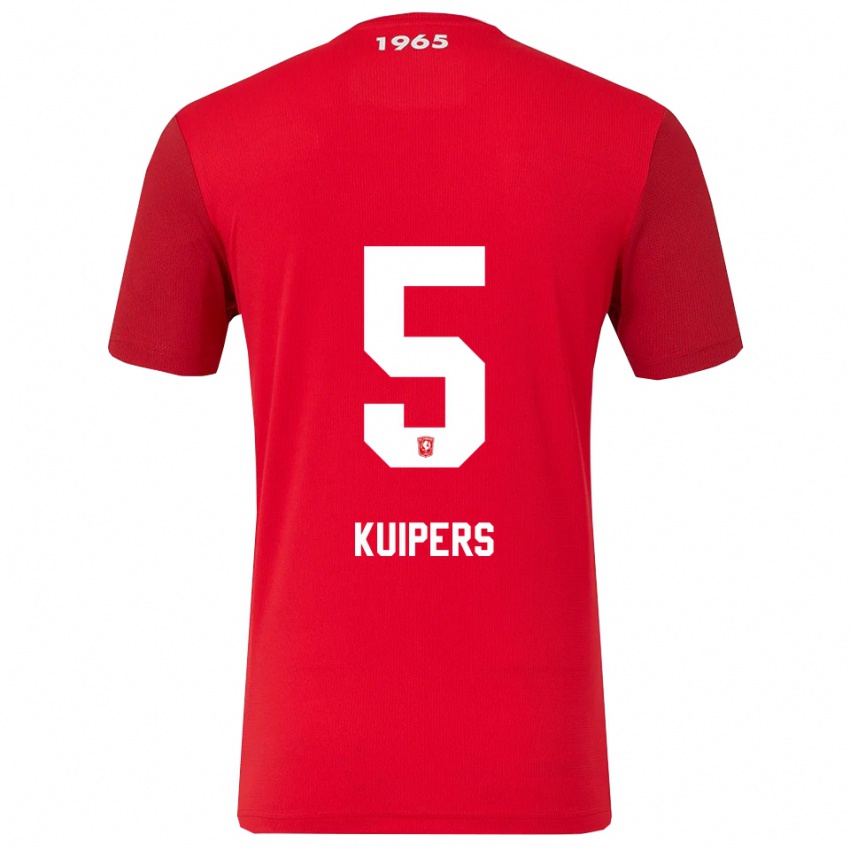 ילדים באס קויפרס #5 אדום לבן ג'רזי ביתית 2025/26 חולצה קצרה