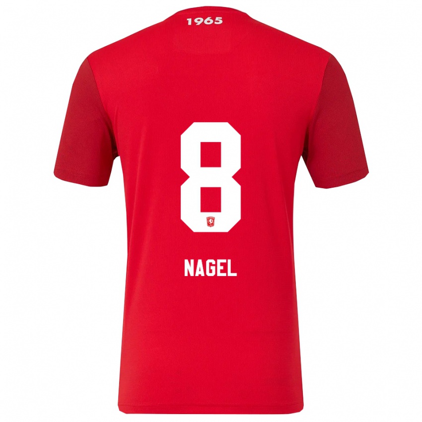 ילדים Benjamin Nagel #8 אדום לבן ג'רזי ביתית 2025/26 חולצה קצרה