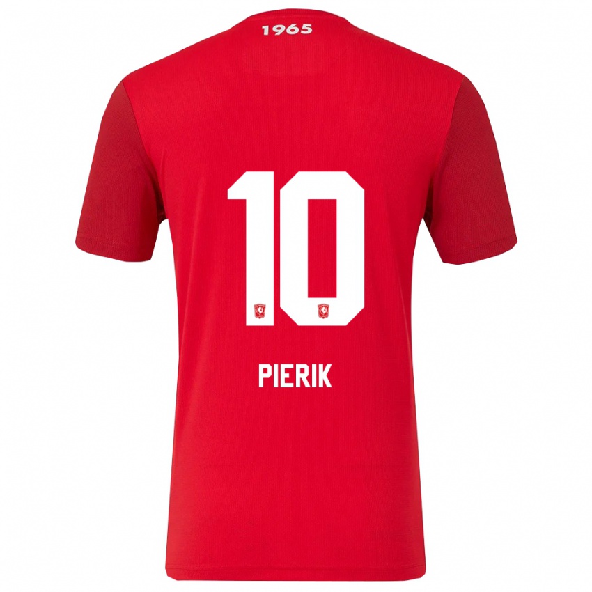 ילדים Milan Pierik #10 אדום לבן ג'רזי ביתית 2025/26 חולצה קצרה