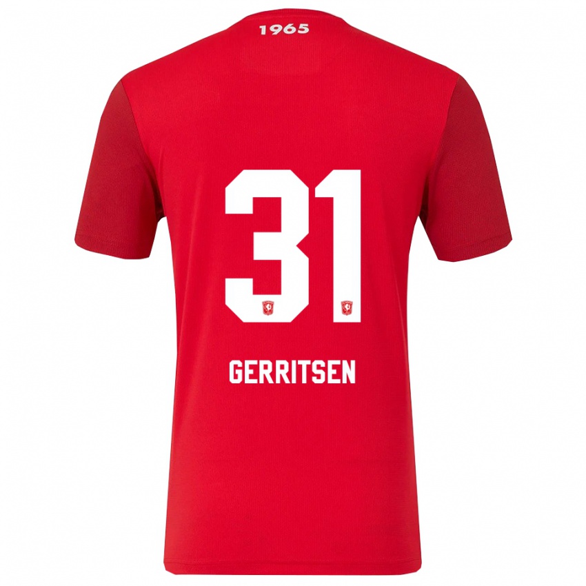 ילדים Yannick Gerritsen #31 אדום לבן ג'רזי ביתית 2025/26 חולצה קצרה