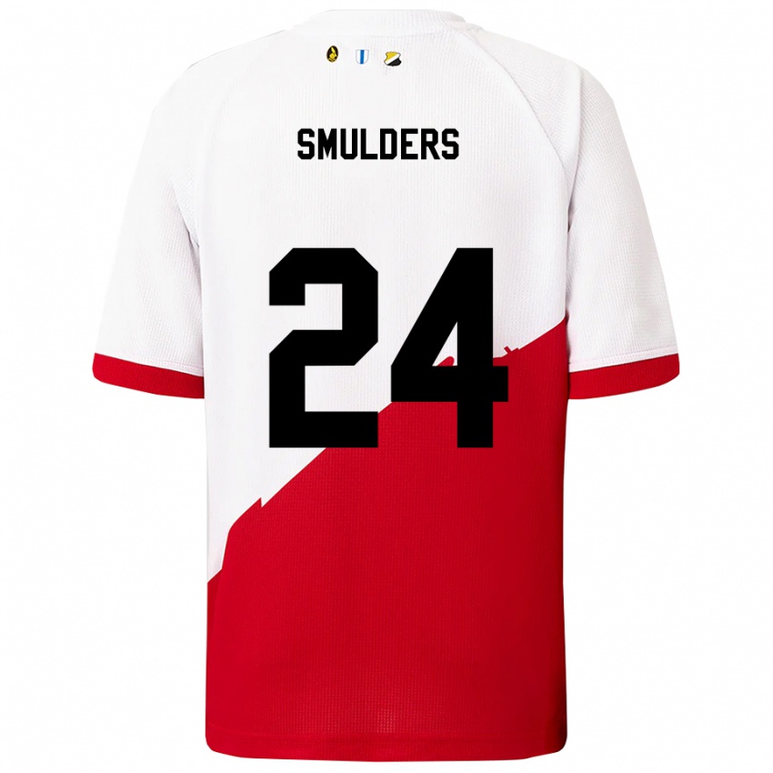ילדים Anniek Smulders #24 לבן אדום ג'רזי ביתית 2025/26 חולצה קצרה