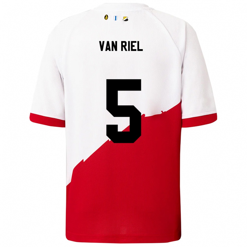 ילדים ג׳ספר ואן ריאל #5 לבן אדום ג'רזי ביתית 2025/26 חולצה קצרה