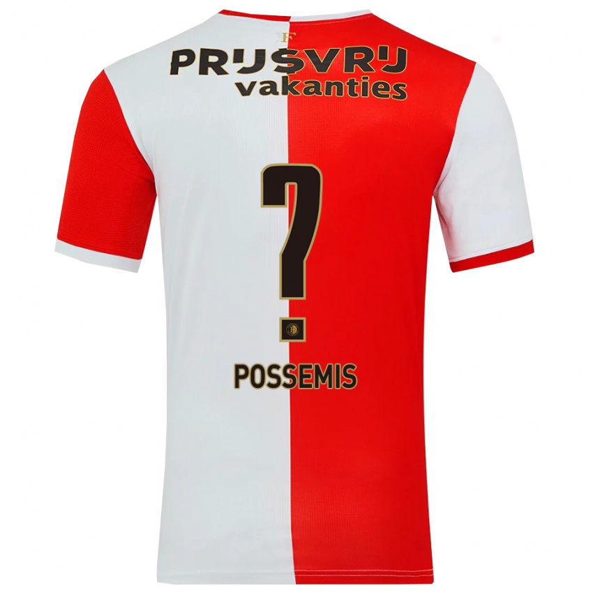 ילדים Kick Possemis #0 אדום לבן ג'רזי ביתית 2025/26 חולצה קצרה