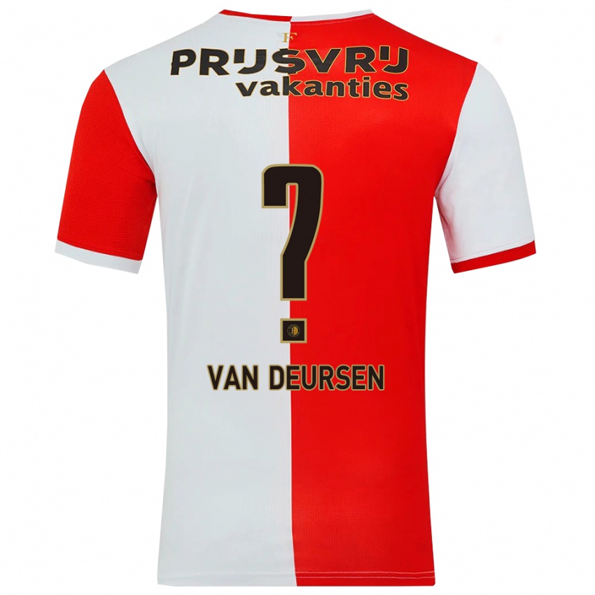 ילדים אווה ואן דורסן #0 אדום לבן ג'רזי ביתית 2025/26 חולצה קצרה