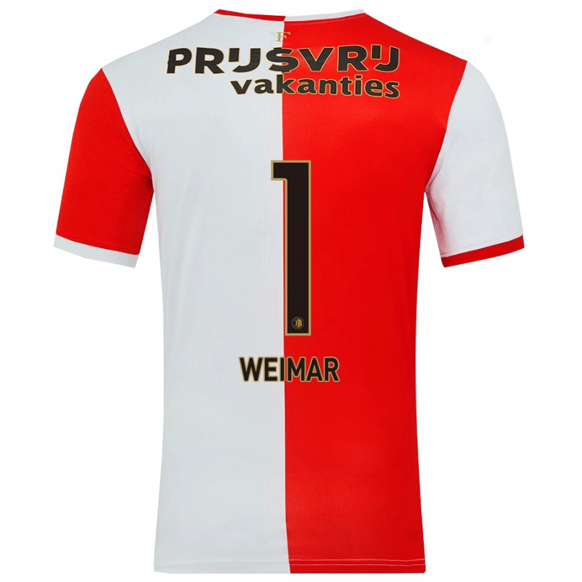 ילדים ג׳סינתה ויימאר #1 אדום לבן ג'רזי ביתית 2025/26 חולצה קצרה