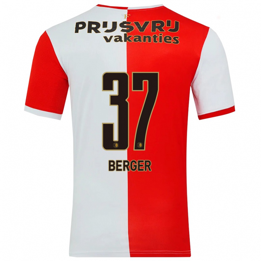 ילדים Mannou Berger #37 אדום לבן ג'רזי ביתית 2025/26 חולצה קצרה