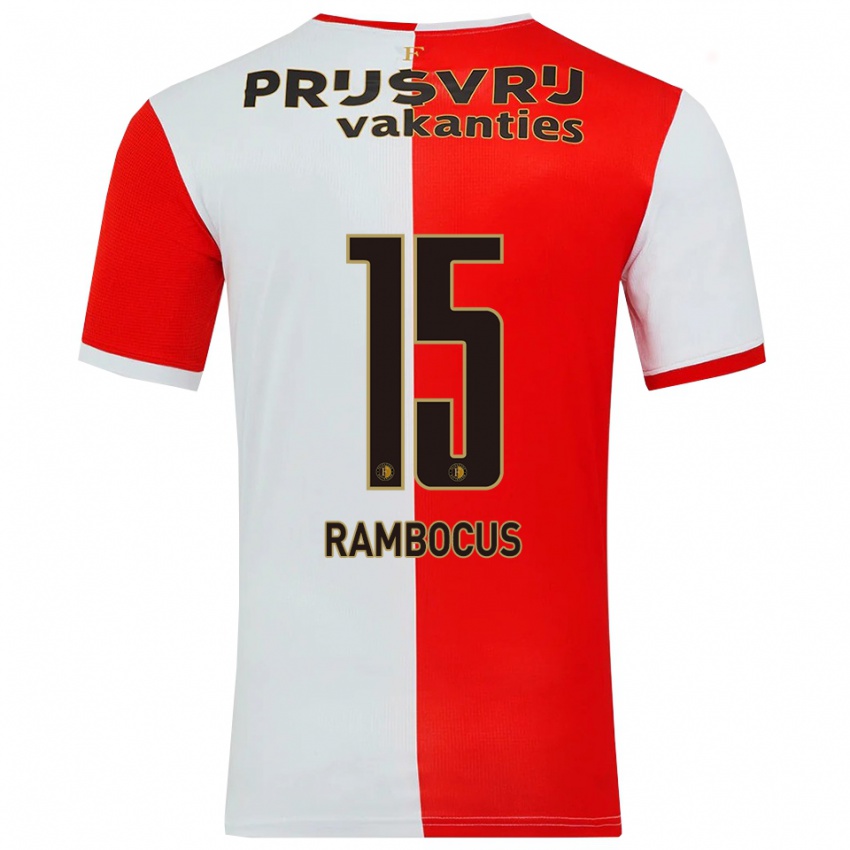 ילדים Diego Rambocus #15 אדום לבן ג'רזי ביתית 2025/26 חולצה קצרה