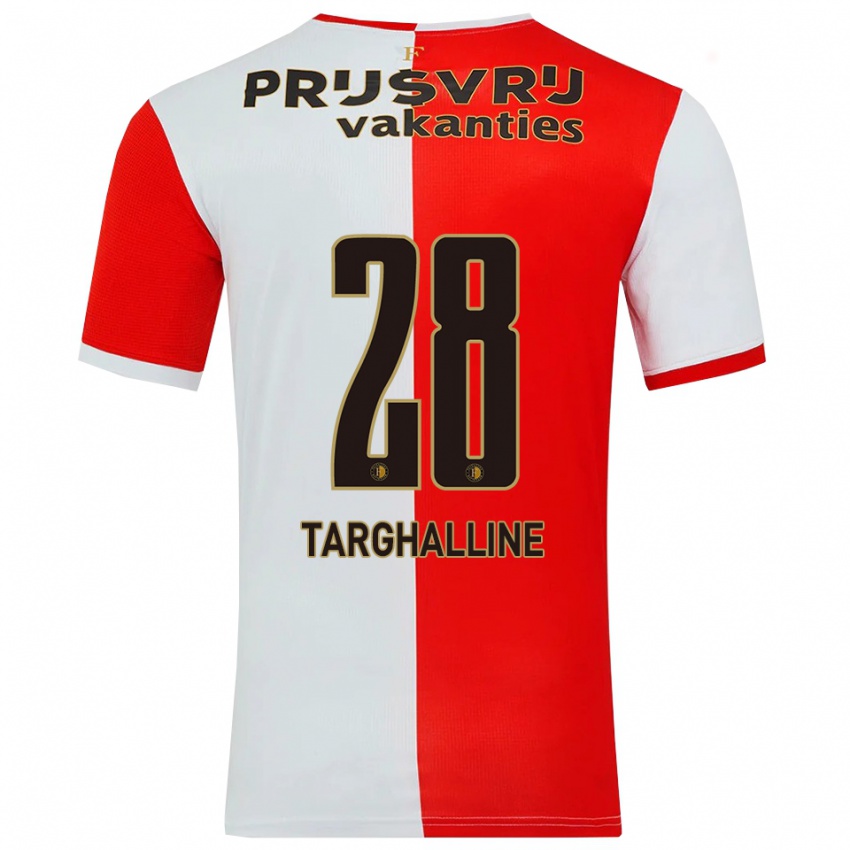 ילדים אוסאמה טרגאלין #28 אדום לבן ג'רזי ביתית 2025/26 חולצה קצרה