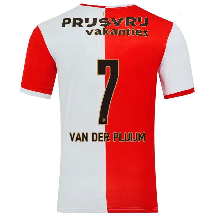 ילדים Marvin Van Der Pluijm #7 אדום לבן ג'רזי ביתית 2025/26 חולצה קצרה