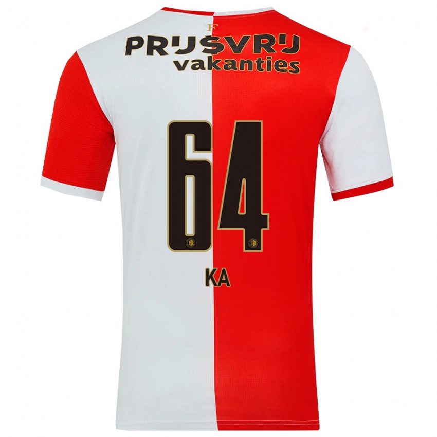 ילדים Ismail Ka #64 אדום לבן ג'רזי ביתית 2025/26 חולצה קצרה