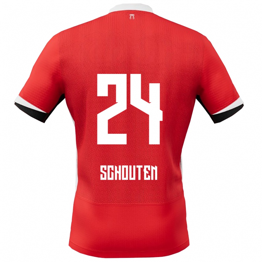 ילדים לואיס סכאוטן #24 אדום לבן ג'רזי ביתית 2025/26 חולצה קצרה