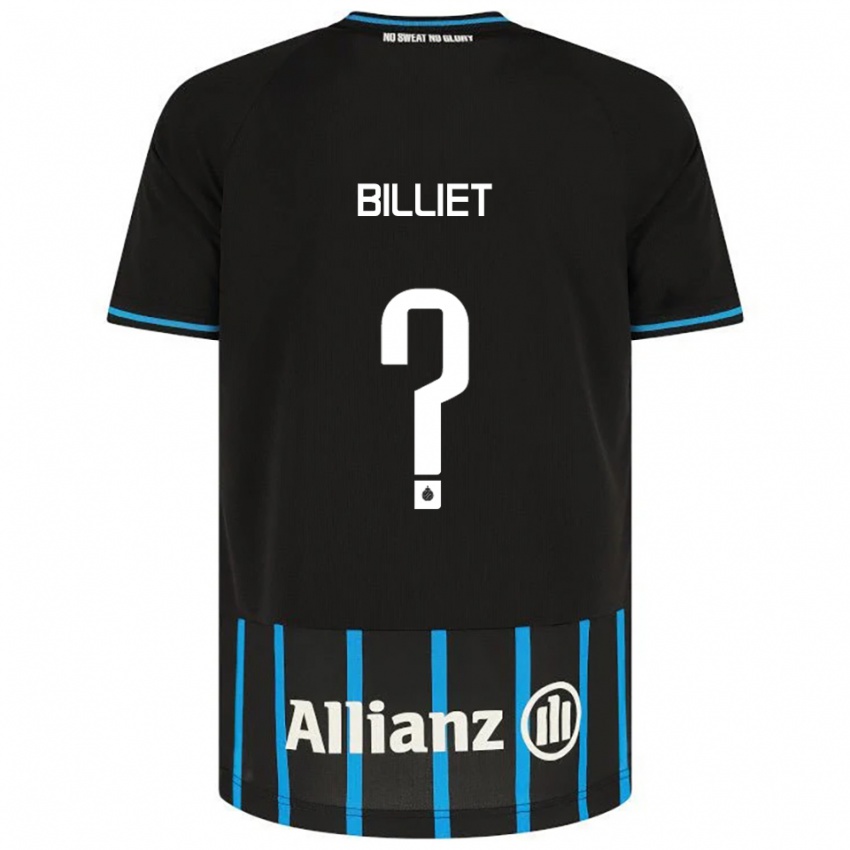 ילדים Jonah Billiet #0 שחור כחול ג'רזי ביתית 2025/26 חולצה קצרה