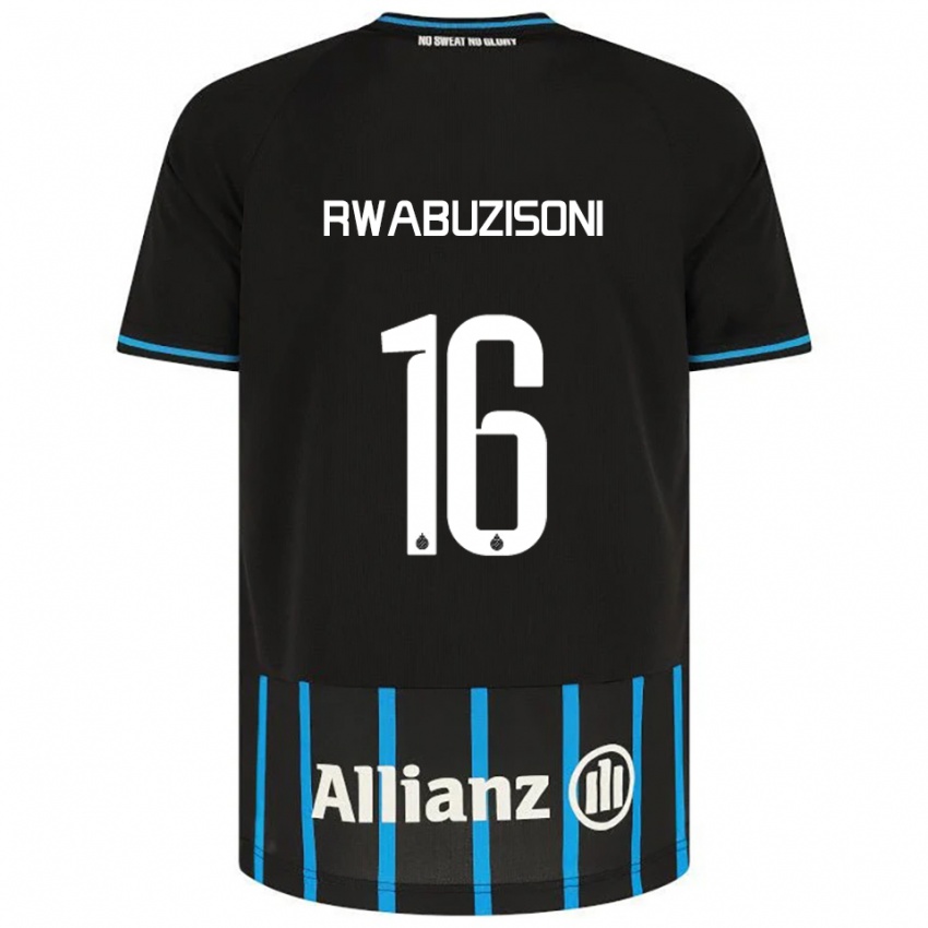 ילדים Noah Rwabuzisoni #16 שחור כחול ג'רזי ביתית 2025/26 חולצה קצרה