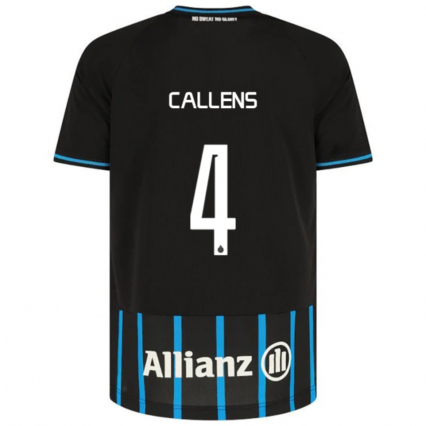 ילדים Emiel Callens #4 שחור כחול ג'רזי ביתית 2025/26 חולצה קצרה