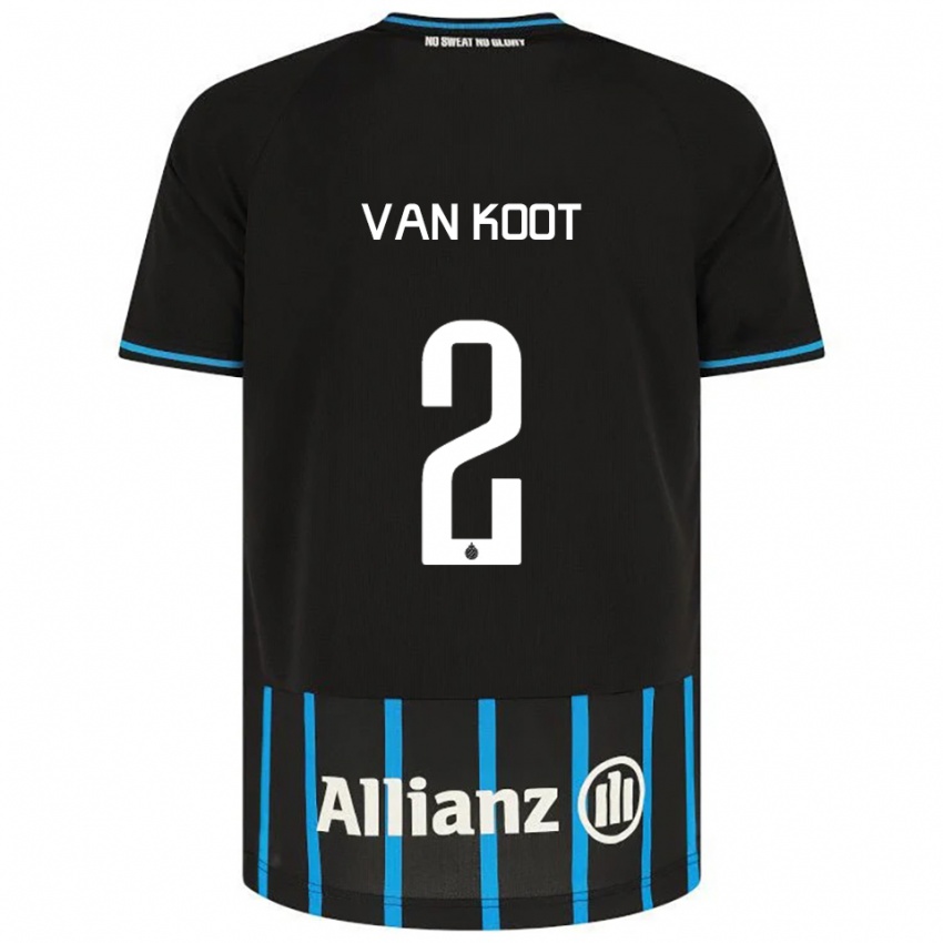 ילדים מויסה ואן קוט #2 שחור כחול ג'רזי ביתית 2025/26 חולצה קצרה