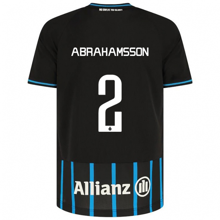 ילדים סיידה אברהמסון #2 שחור כחול ג'רזי ביתית 2025/26 חולצה קצרה