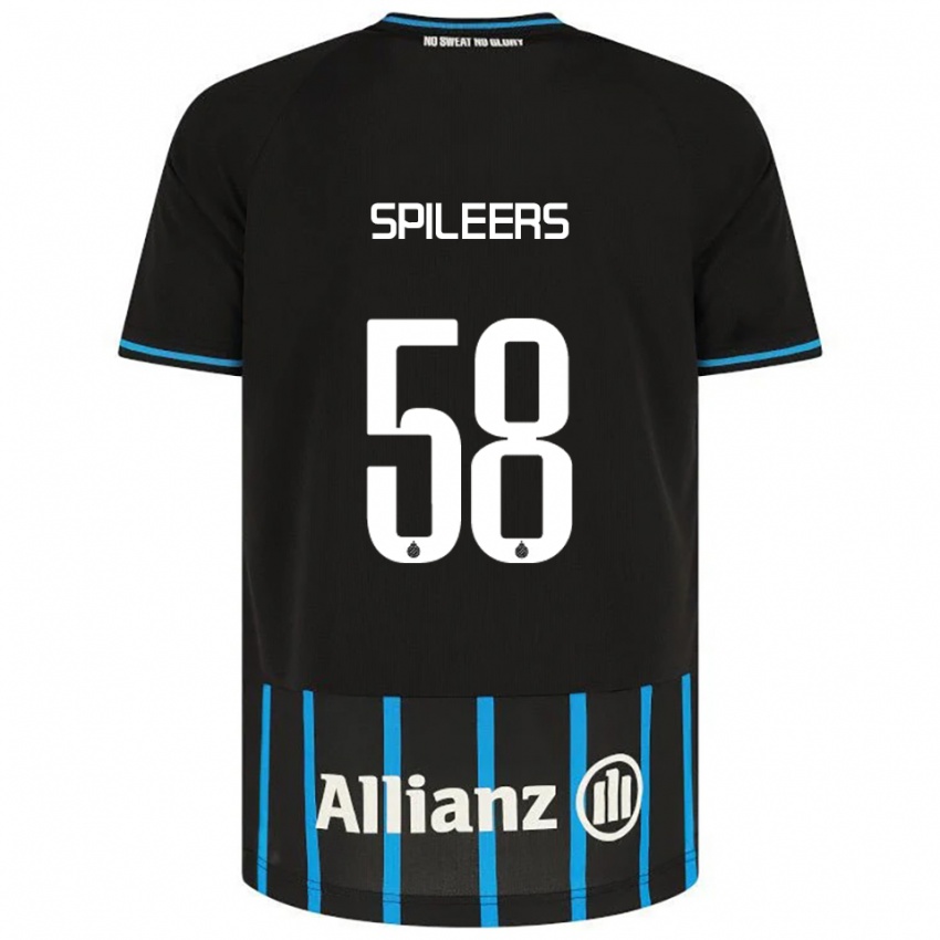 ילדים יורנה ספילירס #58 שחור כחול ג'רזי ביתית 2025/26 חולצה קצרה