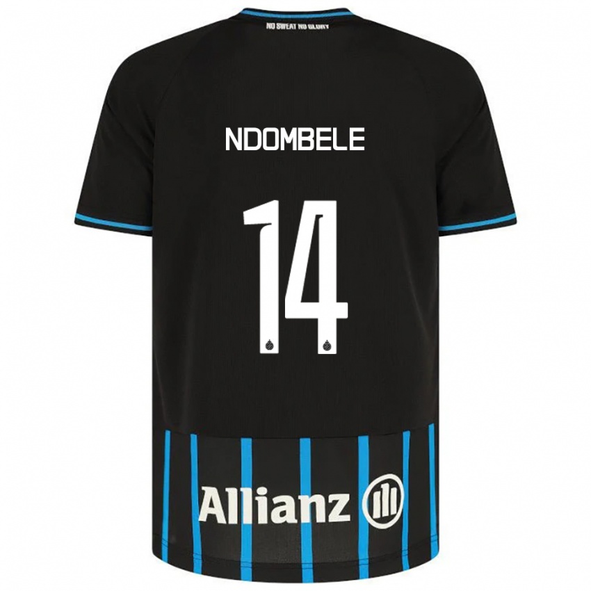 ילדים Don Ndombele #14 שחור כחול ג'רזי ביתית 2025/26 חולצה קצרה