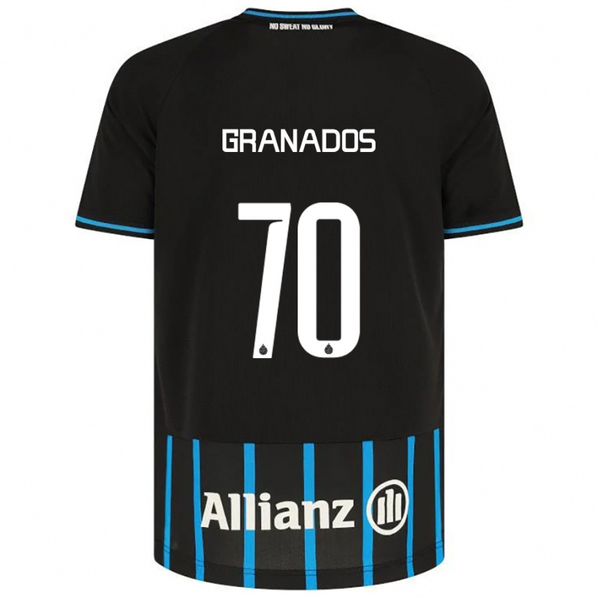ילדים אלחנדרו גראנדוס #70 שחור כחול ג'רזי ביתית 2025/26 חולצה קצרה