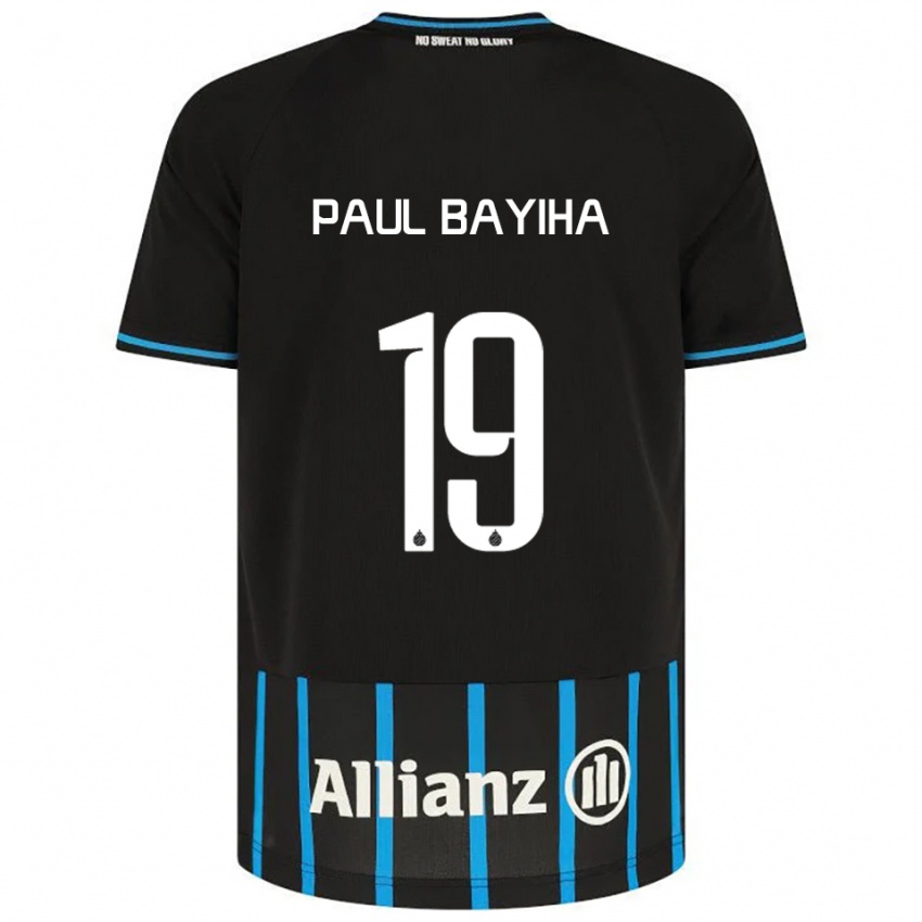 ילדים Jean Paul Bayiha #19 שחור כחול ג'רזי ביתית 2025/26 חולצה קצרה