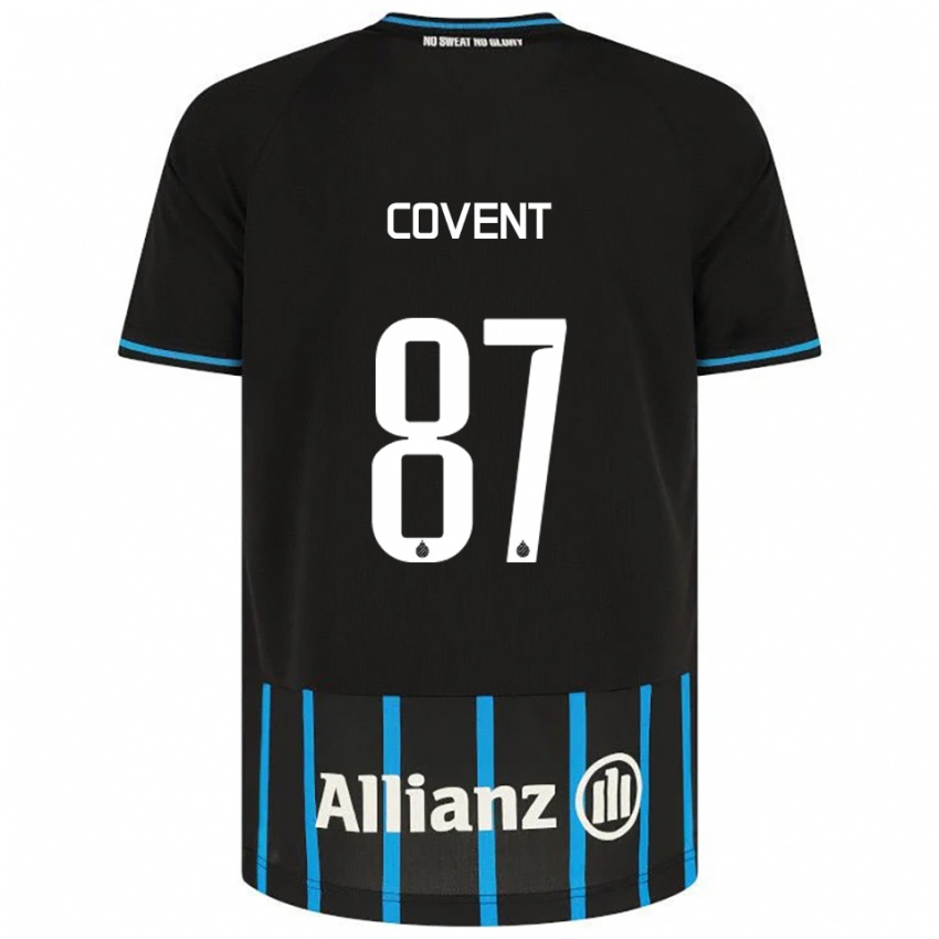 ילדים Jorijn Covent #87 שחור כחול ג'רזי ביתית 2025/26 חולצה קצרה