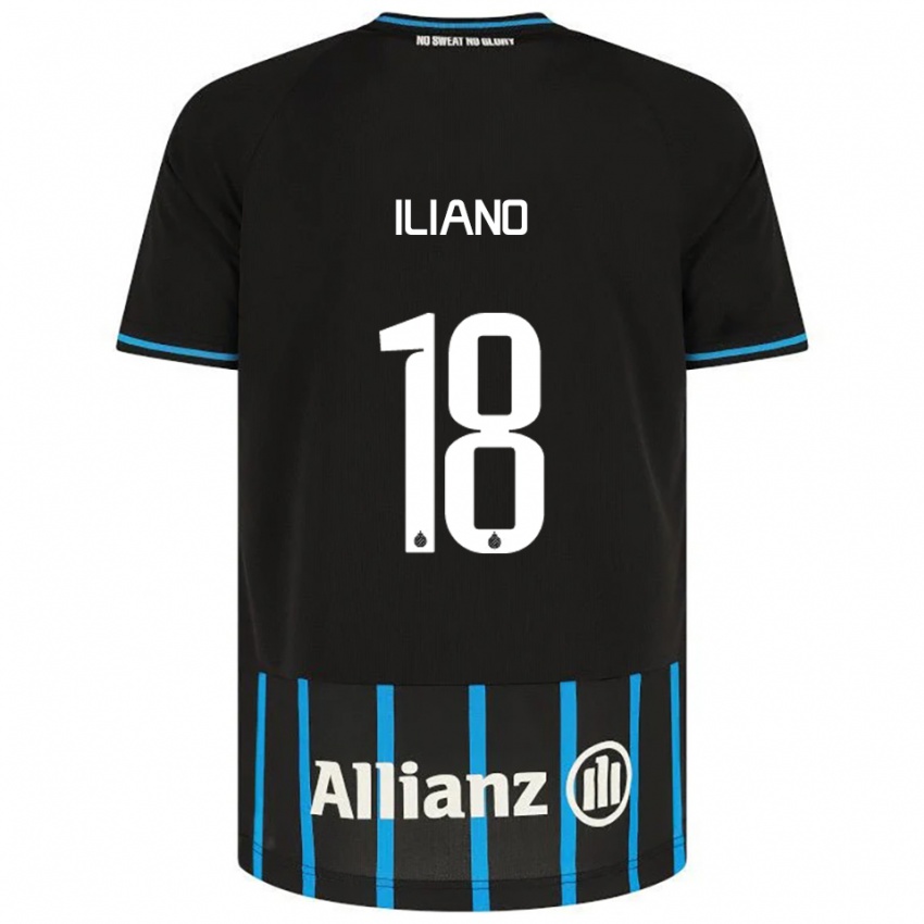 ילדים איזבל אליאנו #18 שחור כחול ג'רזי ביתית 2025/26 חולצה קצרה