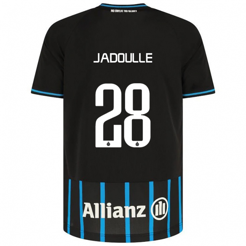 ילדים Romane Jadoulle #28 שחור כחול ג'רזי ביתית 2025/26 חולצה קצרה