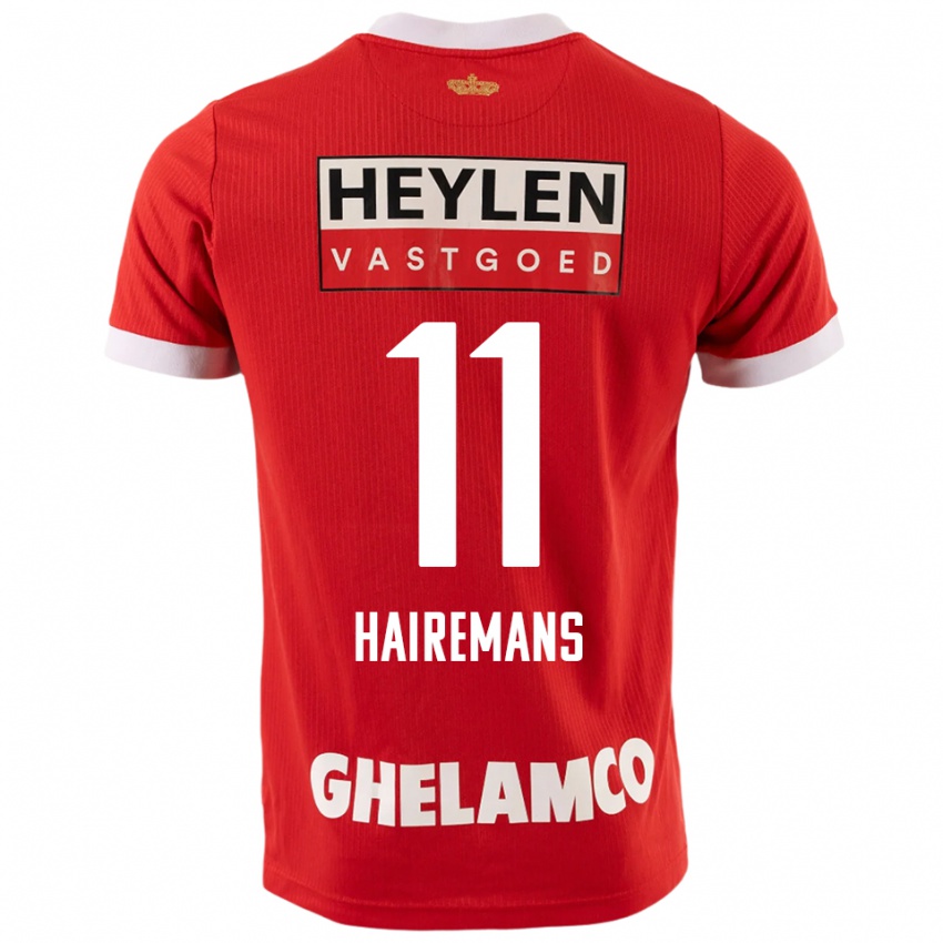 ילדים Geoffry Hairemans #11 אדום לבן ג'רזי ביתית 2025/26 חולצה קצרה