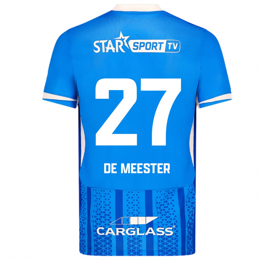 ילדים Joyce De Meester #27 כחול לבן ג'רזי ביתית 2025/26 חולצה קצרה