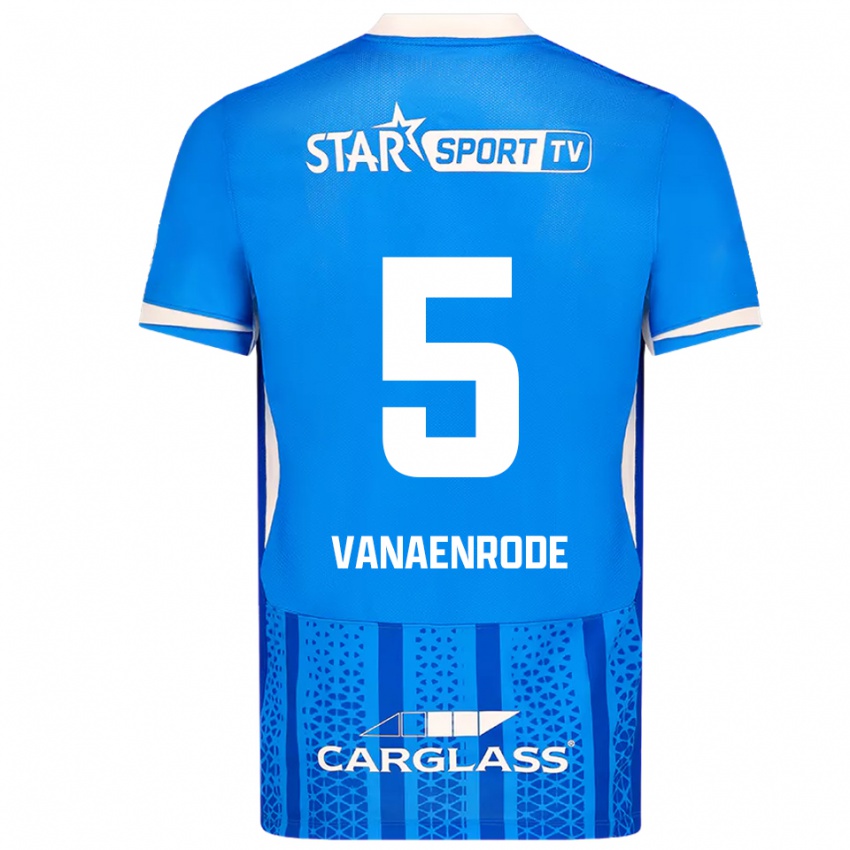 ילדים Gwyneth Vanaenrode #5 כחול לבן ג'רזי ביתית 2025/26 חולצה קצרה