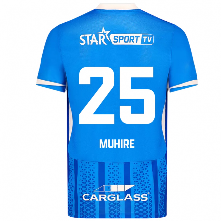 ילדים Ian-Confiance Muhire #25 כחול לבן ג'רזי ביתית 2025/26 חולצה קצרה