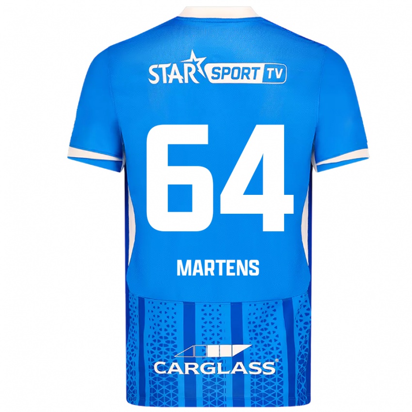 ילדים נולאן מרטנס #64 כחול לבן ג'רזי ביתית 2025/26 חולצה קצרה