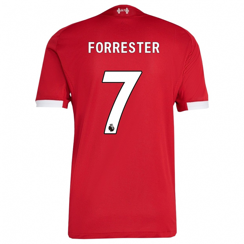 ילדים Lamore Forrester #7 אדום לבן ג'רזי ביתית 2025/26 חולצה קצרה