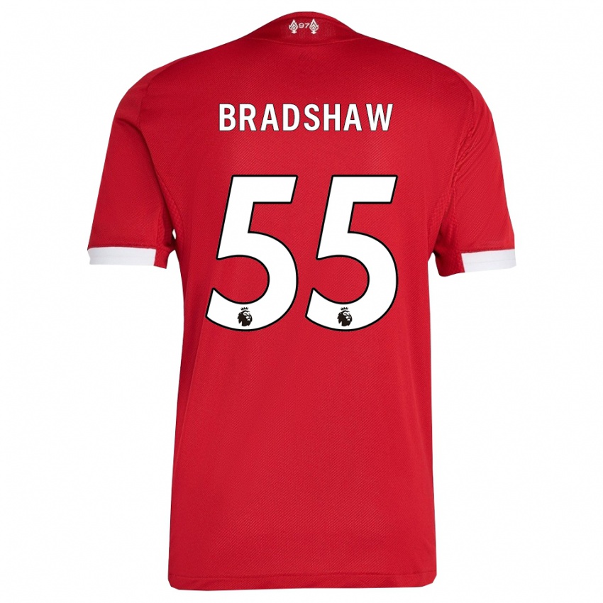 ילדים Joe Bradshaw #55 אדום לבן ג'רזי ביתית 2025/26 חולצה קצרה