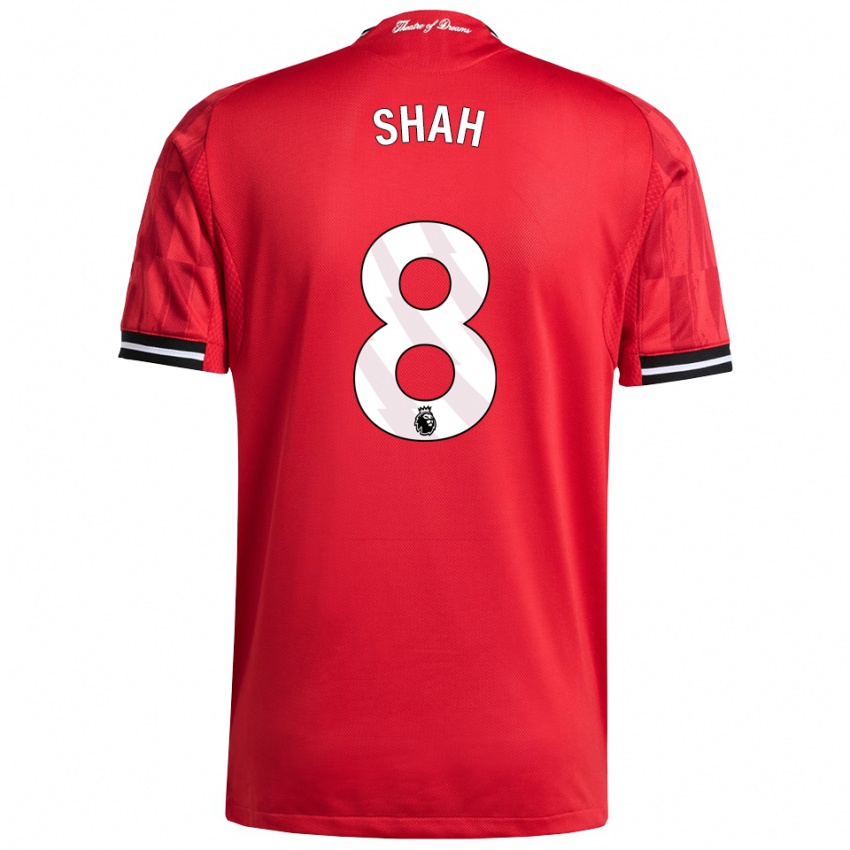 ילדים ג׳ריה שה #8 אדום שחור לבן ג'רזי ביתית 2025/26 חולצה קצרה