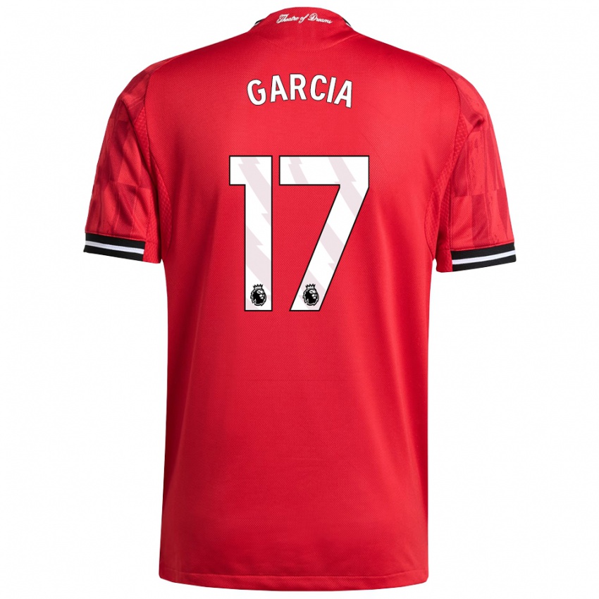 ילדים לוסיה גרסיה #17 אדום שחור לבן ג'רזי ביתית 2025/26 חולצה קצרה