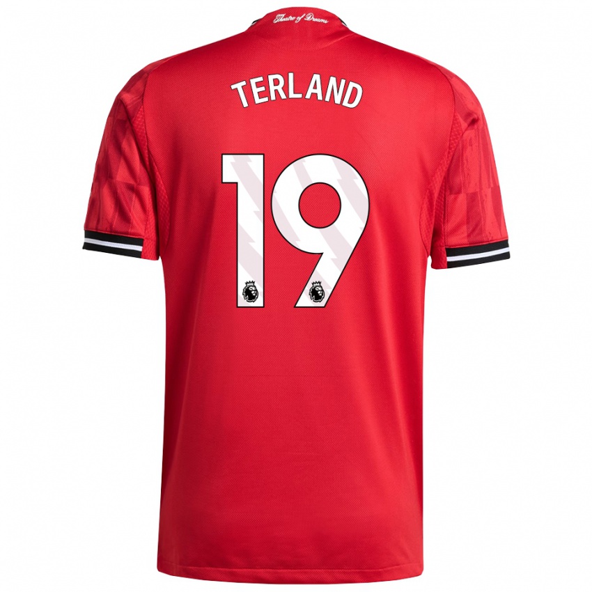 ילדים אליסבת׳ טרלנד #19 אדום שחור לבן ג'רזי ביתית 2025/26 חולצה קצרה