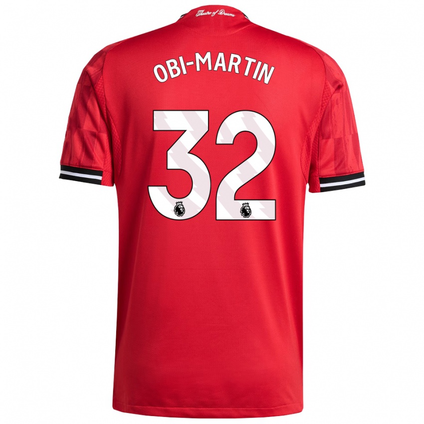 ילדים צ׳ידו אובי #32 אדום שחור לבן ג'רזי ביתית 2025/26 חולצה קצרה