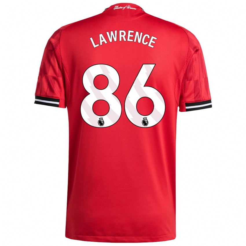 ילדים Marcus Lawrence #86 אדום שחור לבן ג'רזי ביתית 2025/26 חולצה קצרה