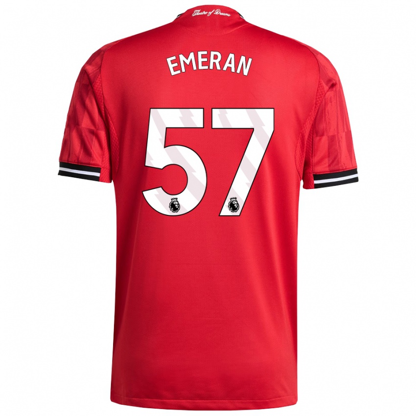 ילדים נועם אמראן #57 אדום שחור לבן ג'רזי ביתית 2025/26 חולצה קצרה