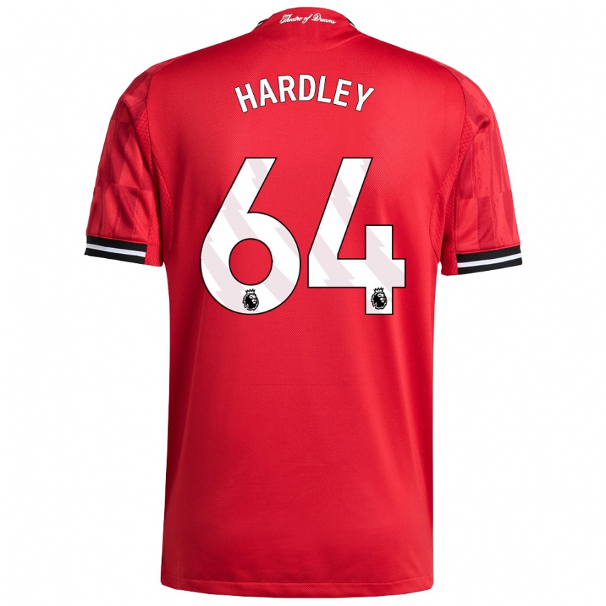 ילדים ביורן הארדלי #64 אדום שחור לבן ג'רזי ביתית 2025/26 חולצה קצרה