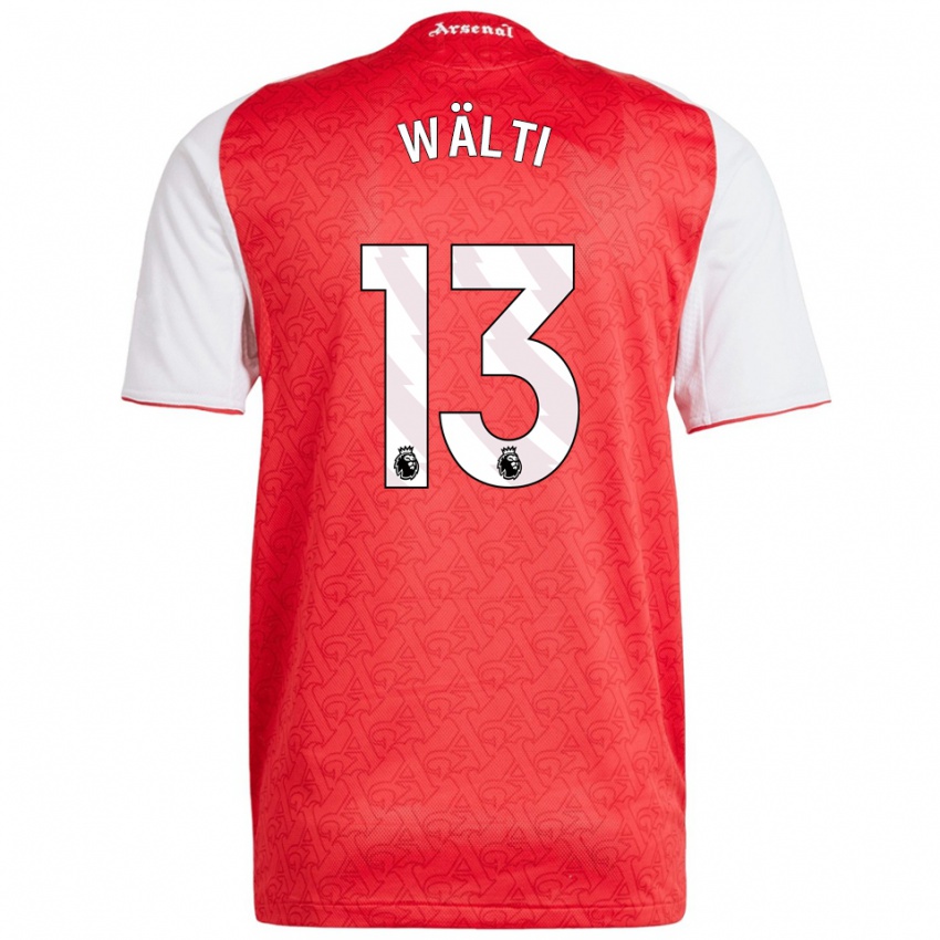 ילדים ליה ולטי #13 אדום לבן ג'רזי ביתית 2025/26 חולצה קצרה