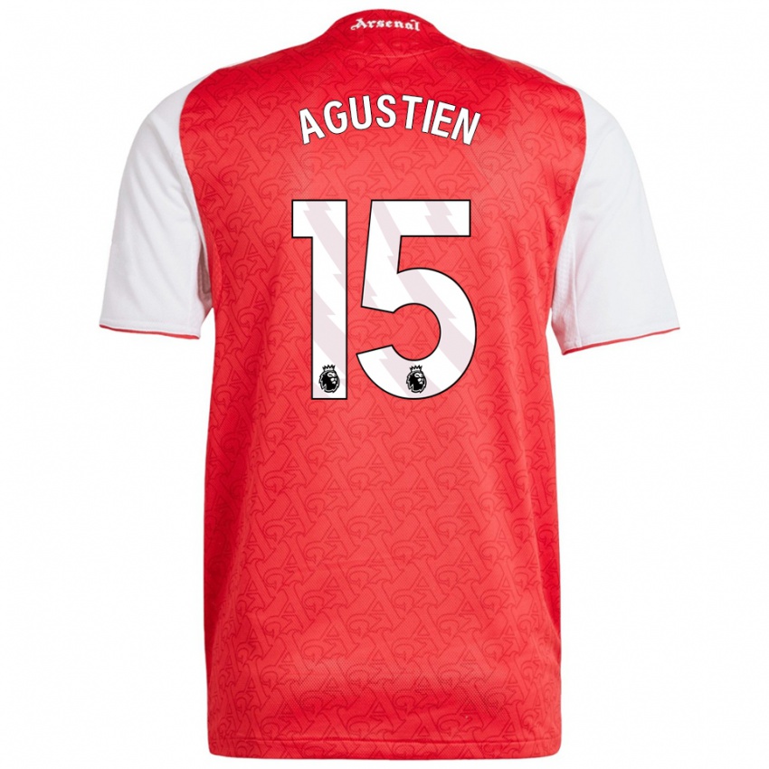 ילדים Demiane Agustien #15 אדום לבן ג'רזי ביתית 2025/26 חולצה קצרה