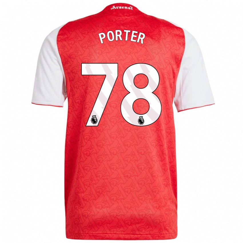 ילדים Jack Porter #78 אדום לבן ג'רזי ביתית 2025/26 חולצה קצרה